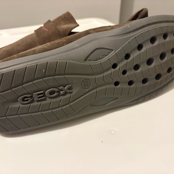 Geox Chocolate Suede Slip-On Loafers - Picture 5 of 5
